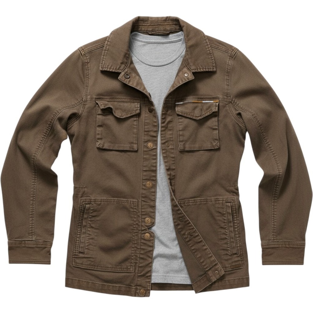 Prana Utility Jacket Womens Medium Brown Green Good Canvas Field Coat